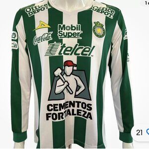 Men's Club Leon Long Sleeve 2018 Prima Third Football Soccer Jersey, Size Small